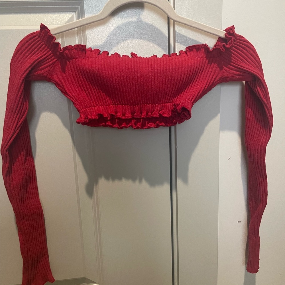 Are You Am I Red Crop Top